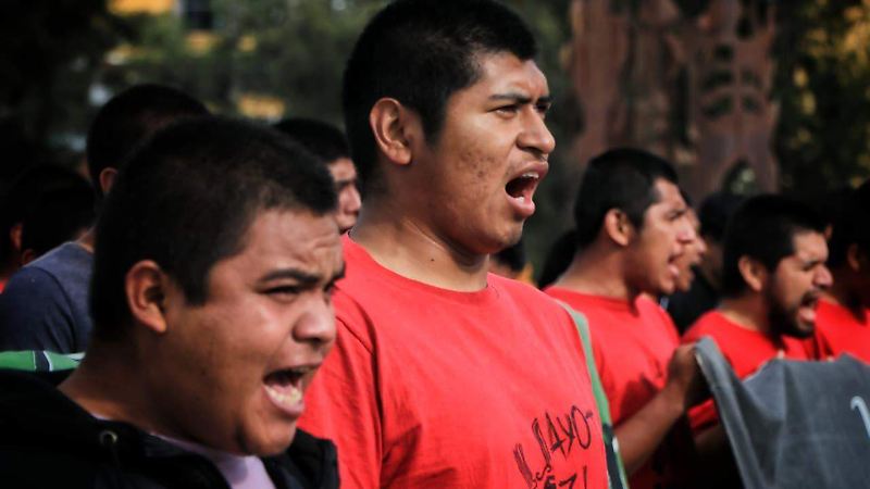 Protesta Normalistas de San Marcos, Loreto, Zacatecas
